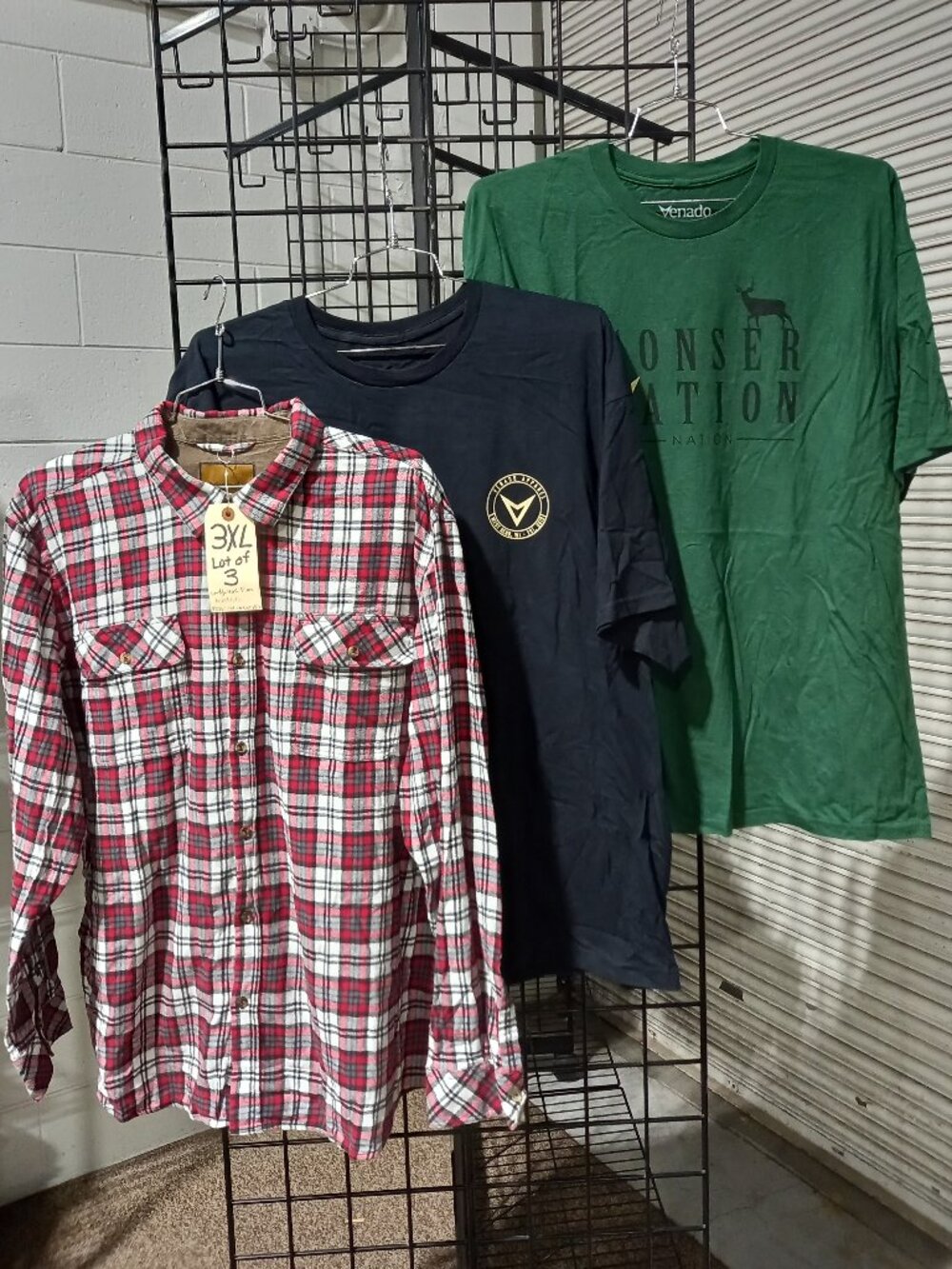 Men's Flannel Shirt and 2-Graphic T-Shirts | 3XL